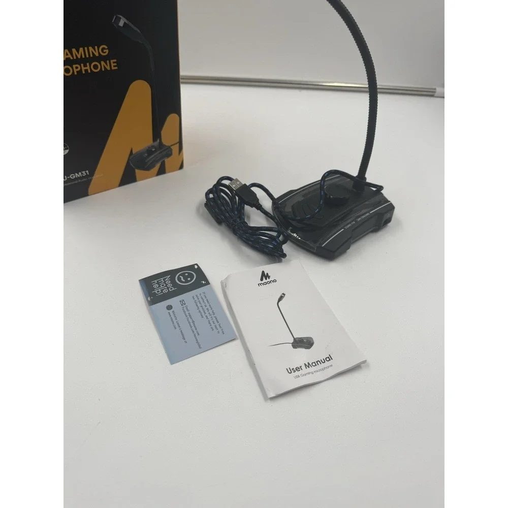 USB Computer Microphone MAONO AU-GM30 Omnidirectional Gooseneck Condenser PC Mic